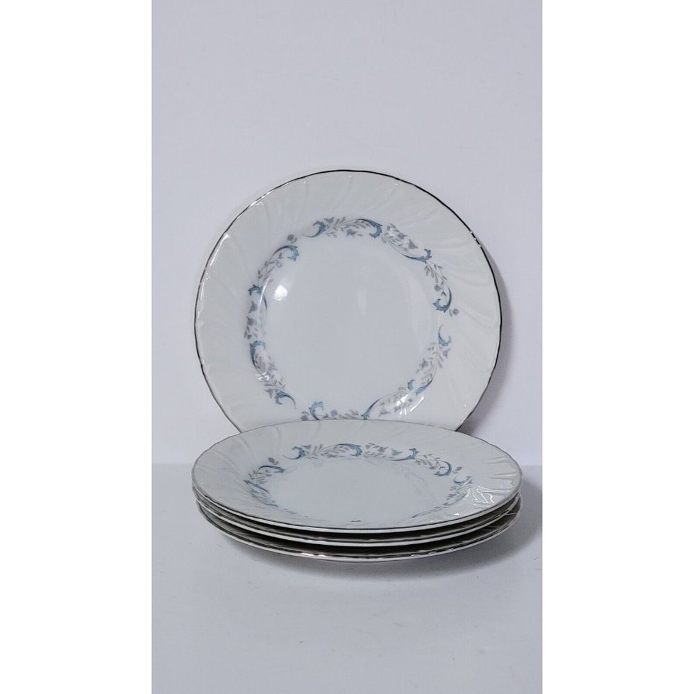 Vintage 1990 Camelot Bone China JAPAN GRACIOUS Bread Dessert Plates, Set 4 Mint